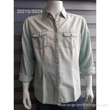 Wholesale Two Pockets Jeans Style Men's Leisure Shirts
